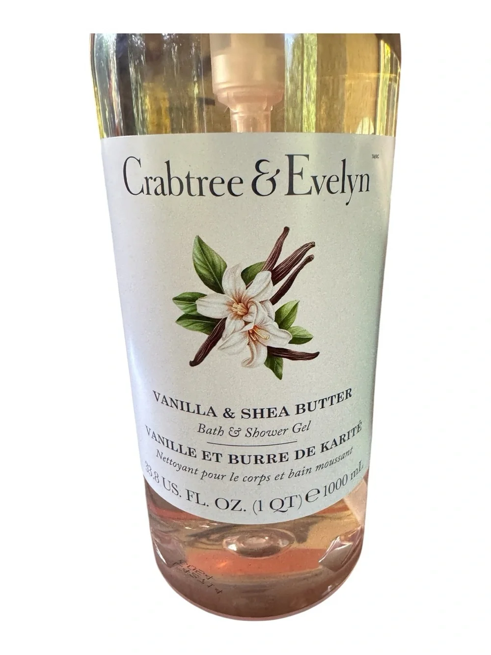 Crabtree & Evelyn Vanilla Shea Butter Bath Shower Gel 1000ml DISCONTINUED